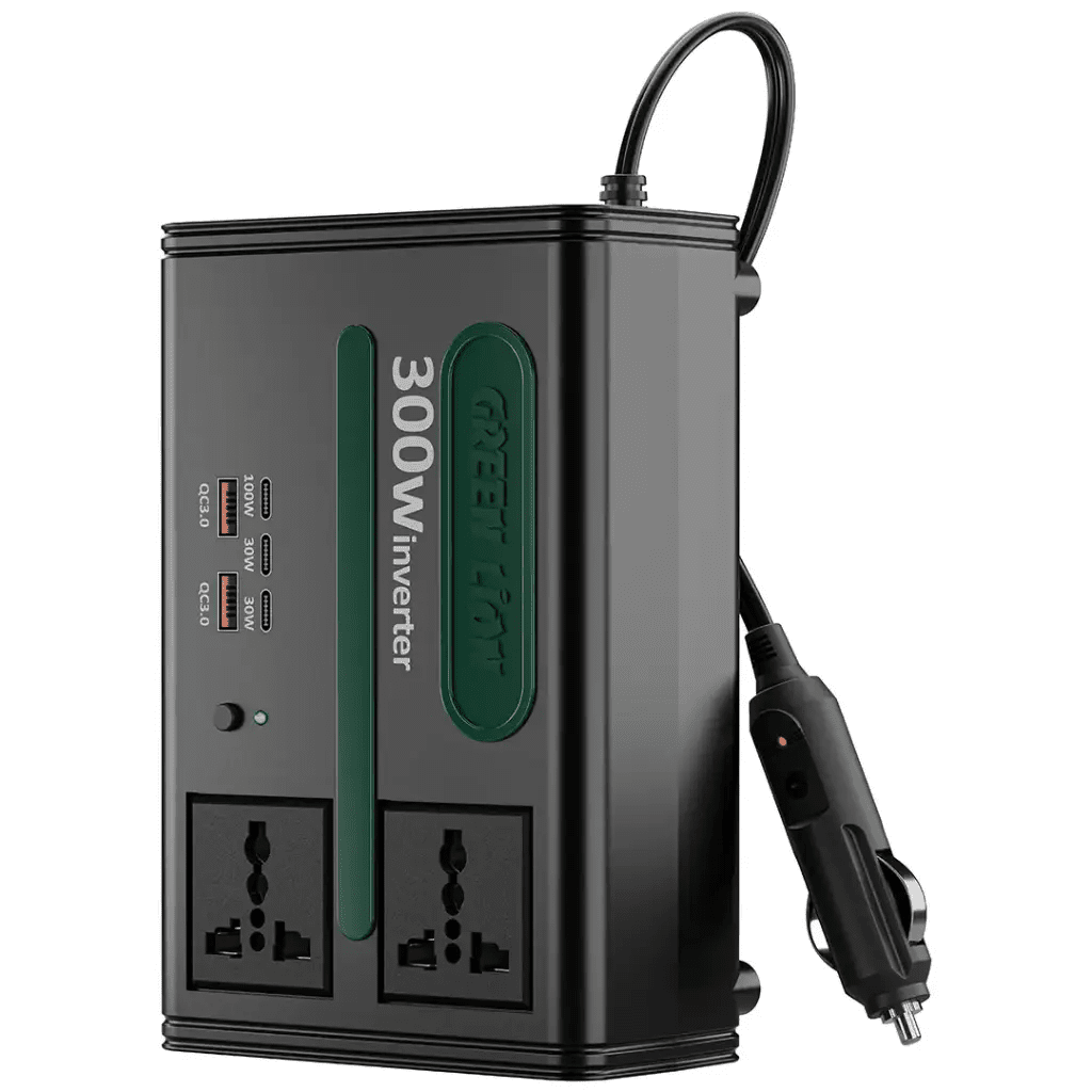 Green Lion GC - 300 7 - in - 1 Car Inverter DC to AC Multi - Port - Saif Al Najmi KwCar ChargersGreen LionSaif Al Najmi KwGreen Lion GC - 300 7 - in - 1 Car Inverter DC to AC Multi - Port